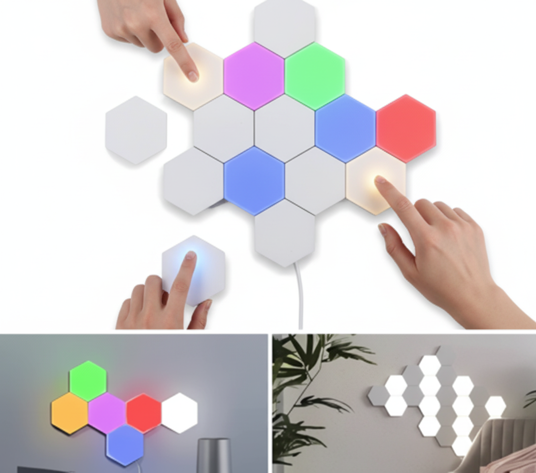 Lámpara Cuántica Hexagonal RGB LED