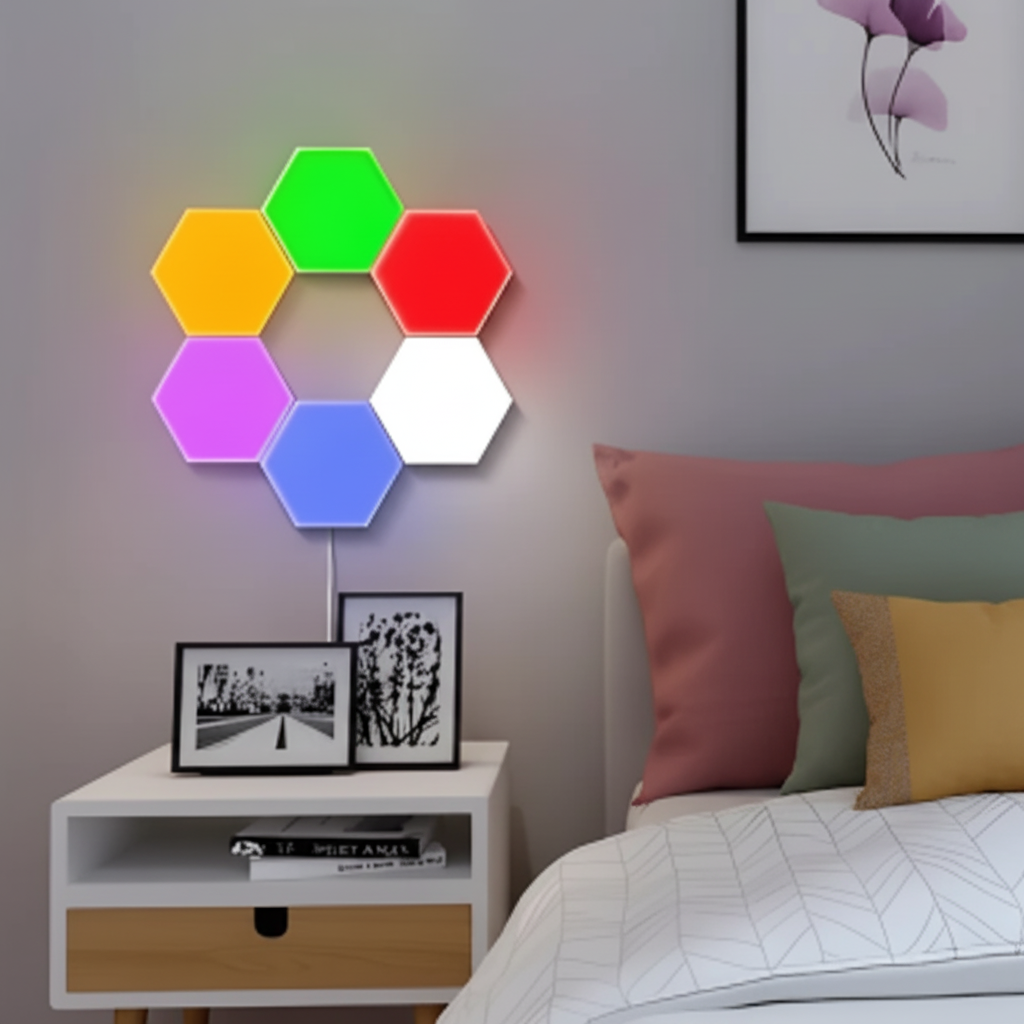 Lámpara Cuántica Hexagonal RGB LED