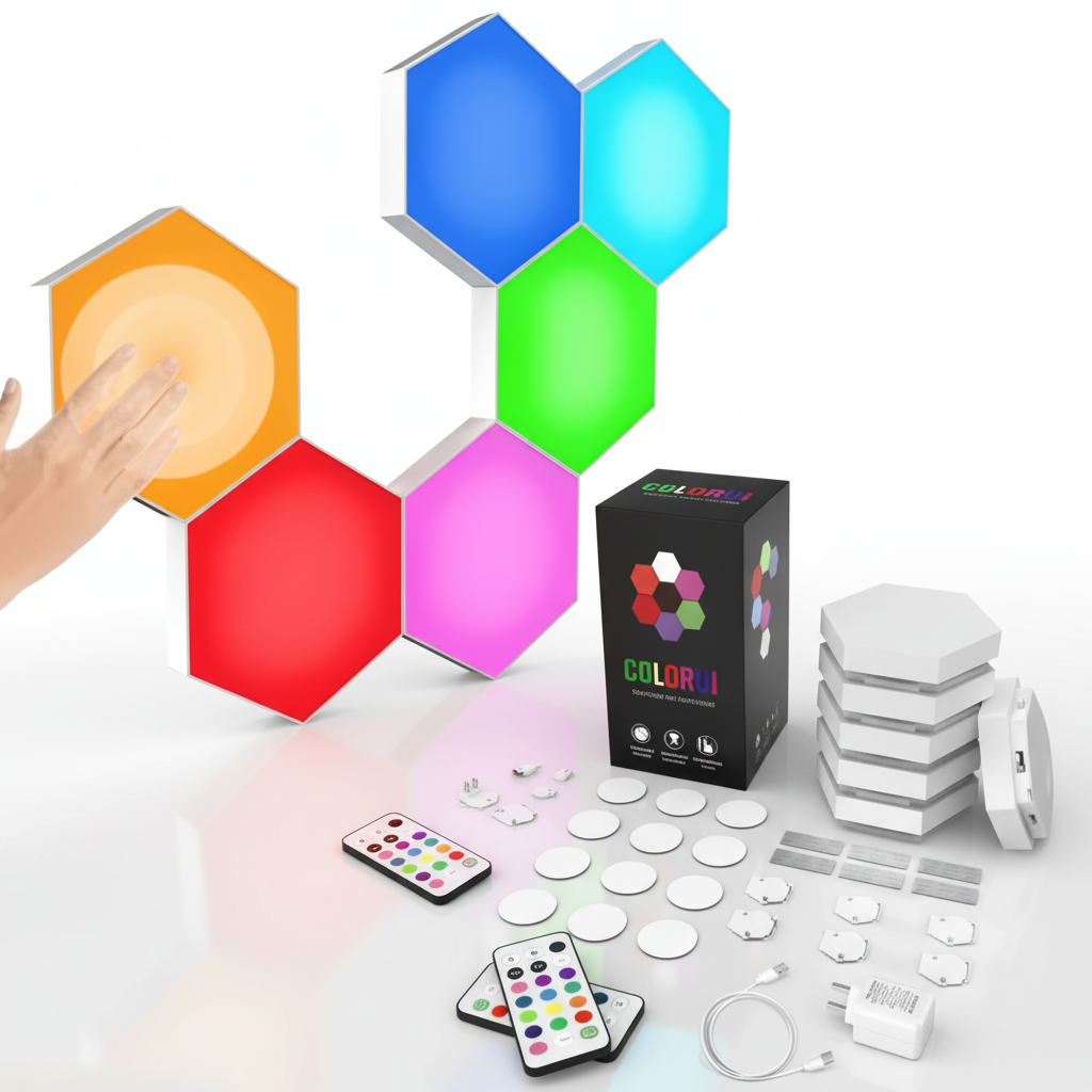 Lámpara Cuántica Hexagonal RGB LED