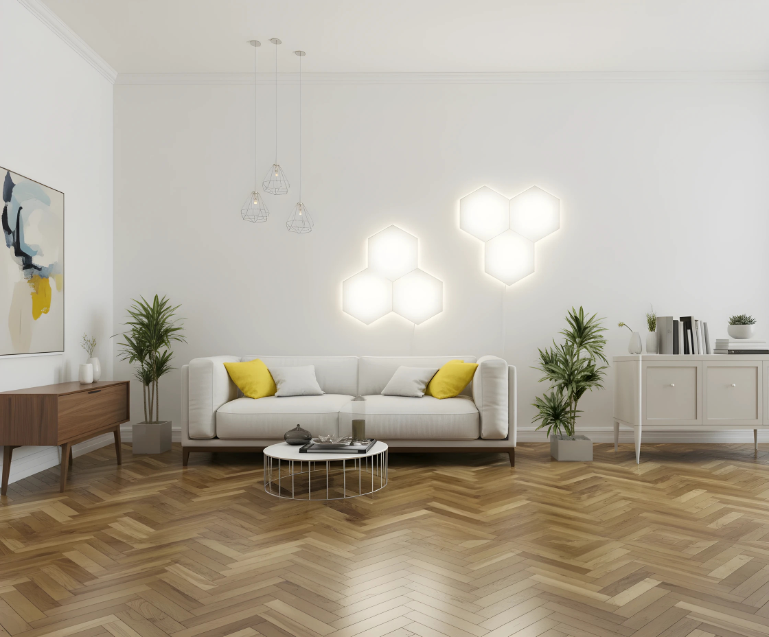 Lámpara Cuántica Hexagonal RGB LED