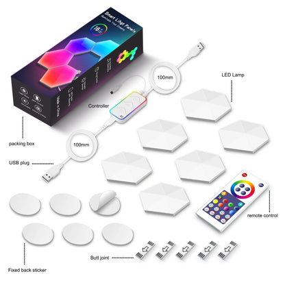 Lámpara Cuántica Hexagonal RGB LED
