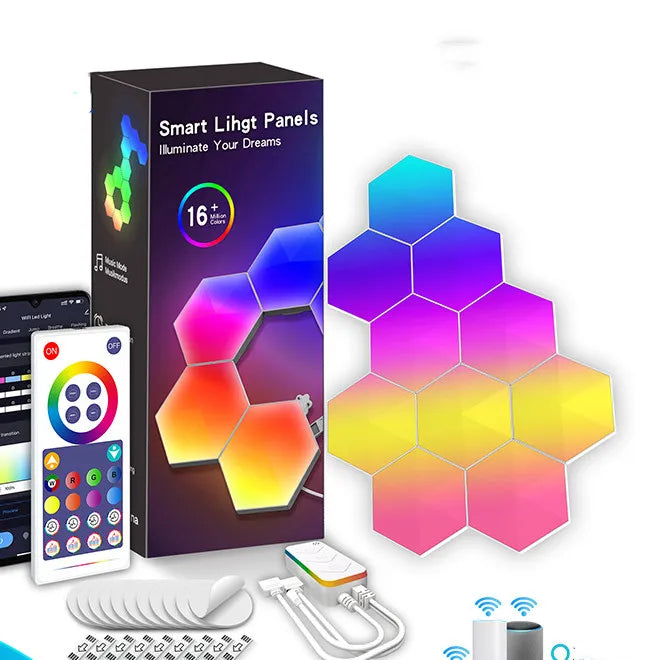 Lámpara Cuántica Hexagonal RGB LED