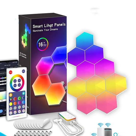 Lámpara Cuántica Hexagonal RGB LED